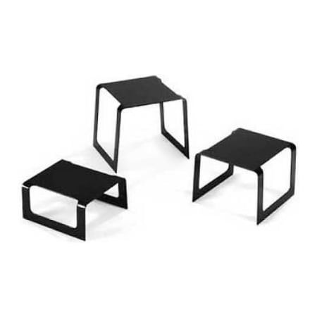 Vollrath Co Vollrath Square Bent Buffet Riser Sets, , Black Black, Set Of 3 4600960